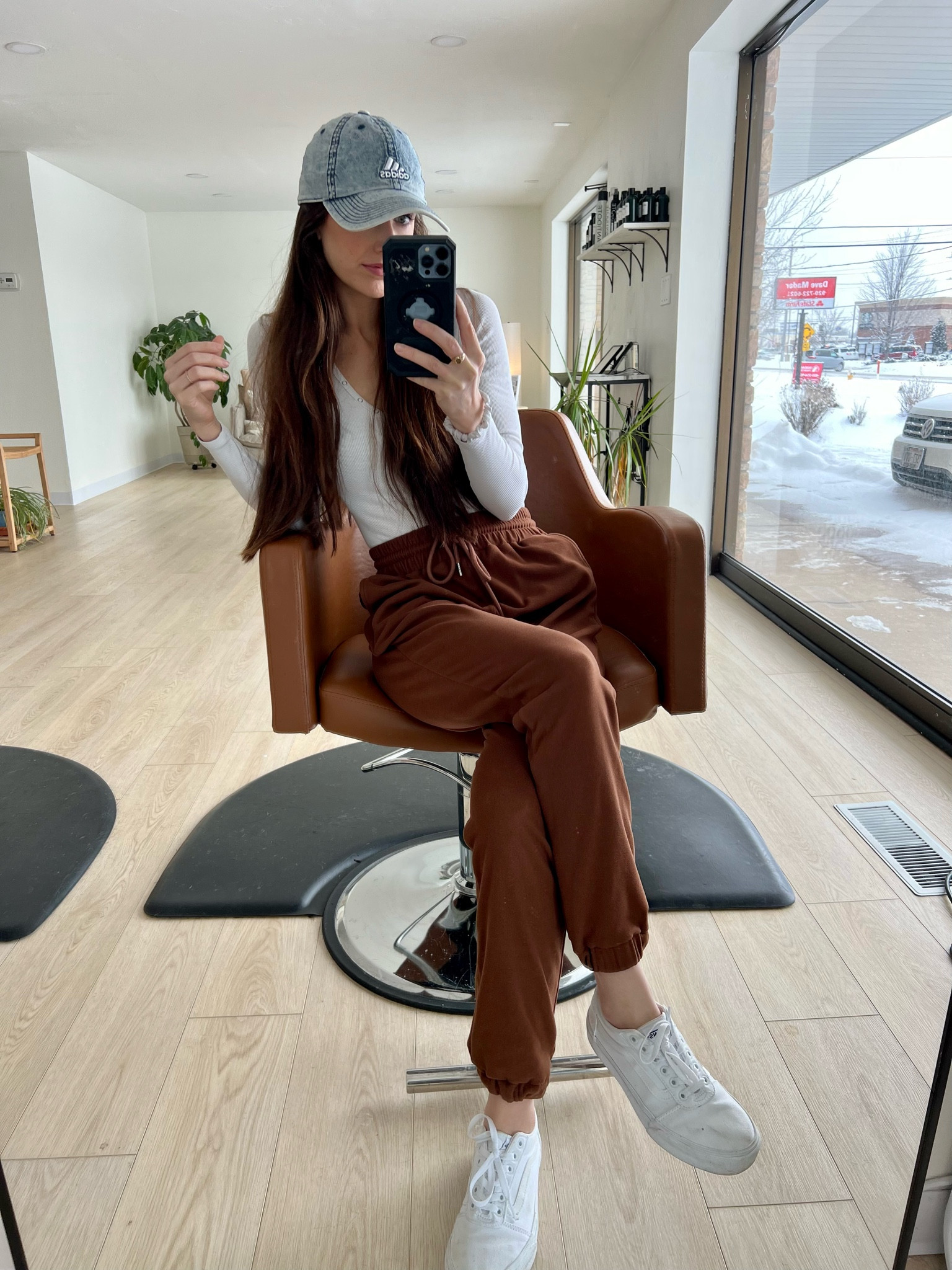 OOTD hairstylist edition- joggers/sweats, white bodysuit, platform vans, adidas hat 

#LTKfit #LTKworkwear #LTKbeauty
