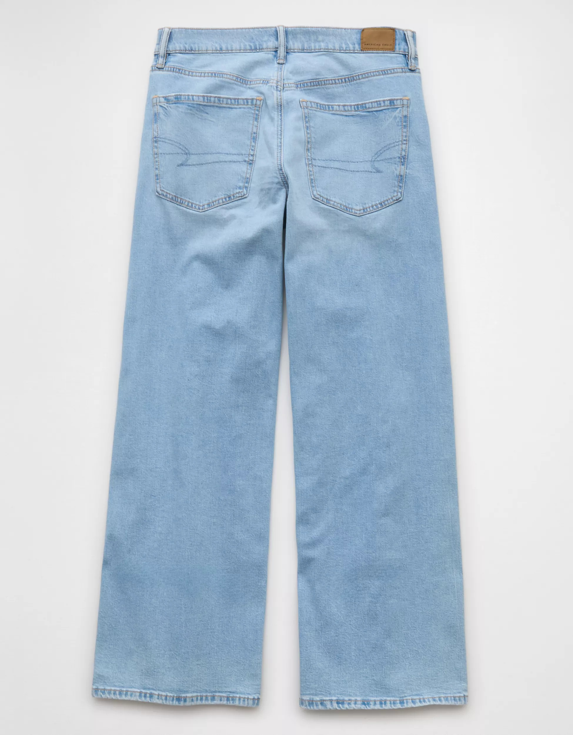 AE Dreamy Drape Strigid Low-Rise Baggy Ultra-Wide Leg Jean | American Eagle Outfitters (US & CA)