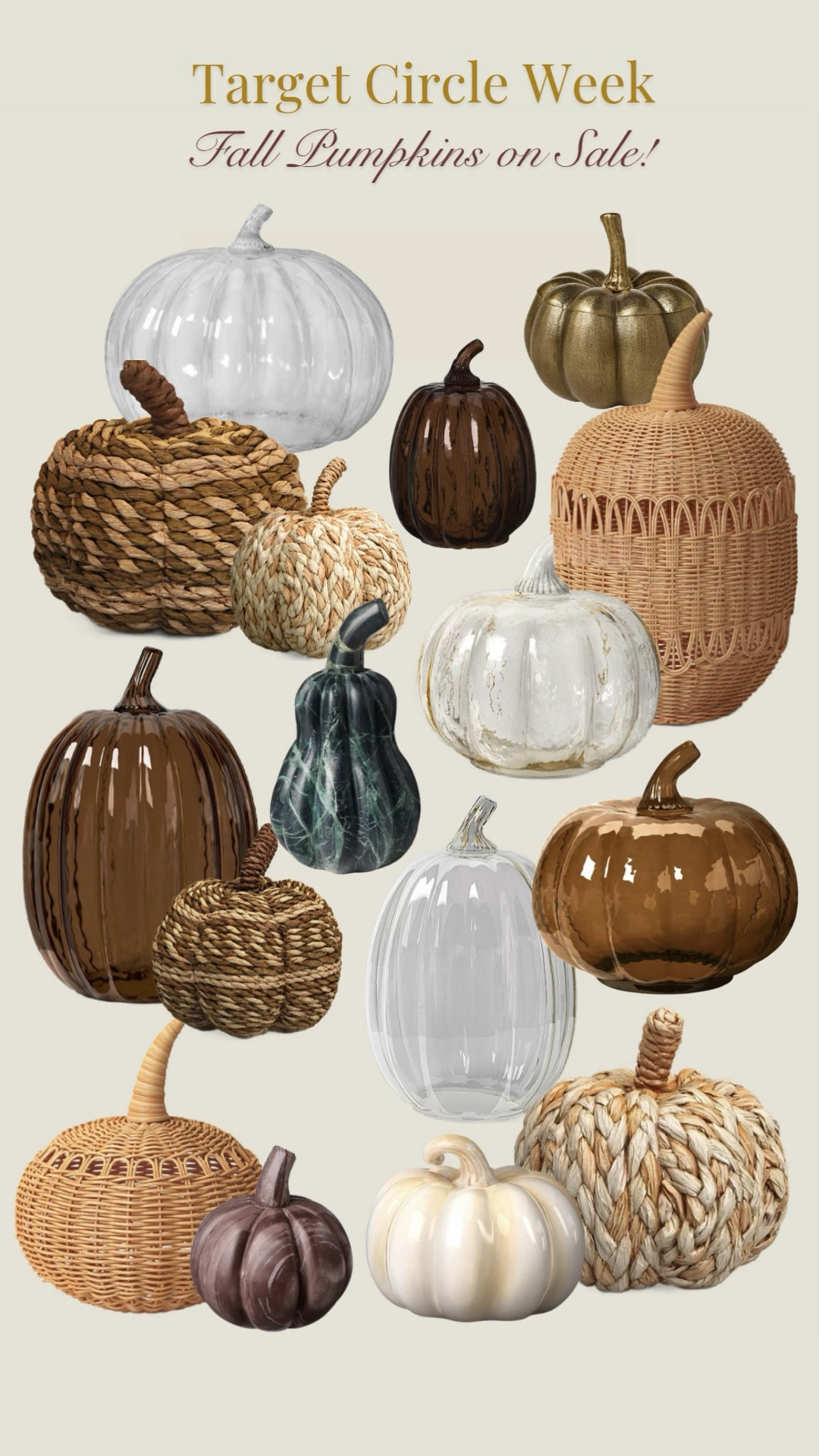 
Save 50% on select fall pumpkins during Target Circle Week! Target, Threshold, fall, autumn, pumpkins, seasonal home decor

#LTKSeasonal #LTKHome #LTKSaleAlert
