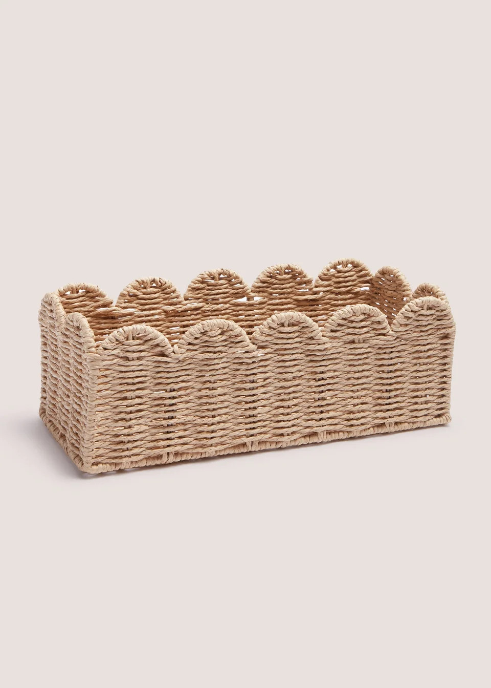 Woven Scallop Edge Woven Window Tray | Matalan (UK)
