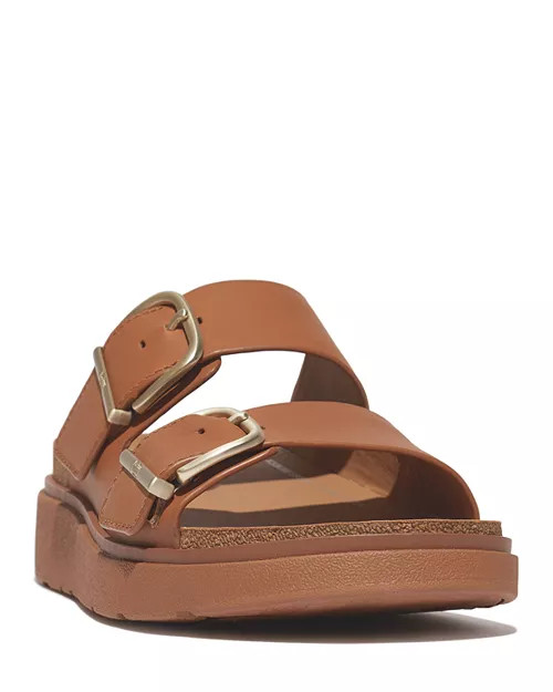 FitFlop Women's GEN-FF Buckle Two Bar Leather Slides  | Bloomingdale's Shoes | Bloomingdale's (US)
