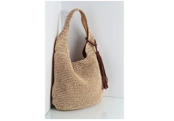 Beige Raffia Bag Chic Boho Bag Palm Tree Bag Boho Bag | Etsy | Etsy (US)