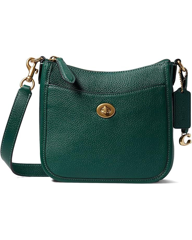 COACH Polished Pebble Leather Chaise Crossbody 19 | Zappos