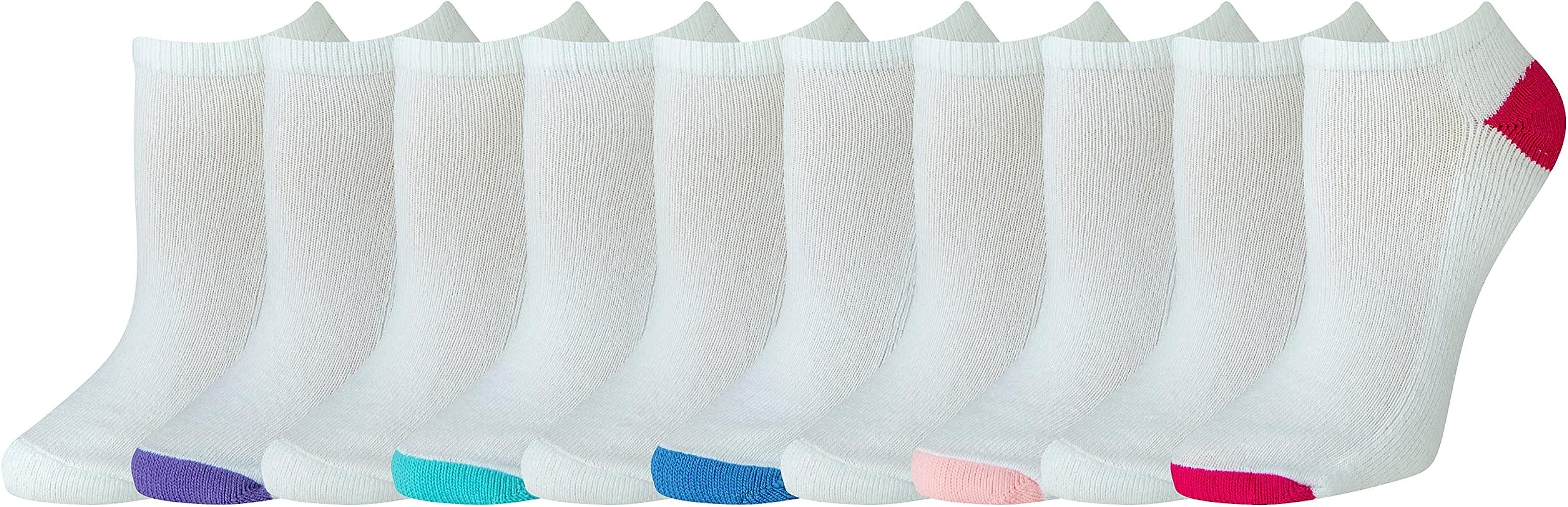 Amazon Essentials Women's Cotton Lightly Cushioned No-Show Socks, Multipacks | Amazon (US)