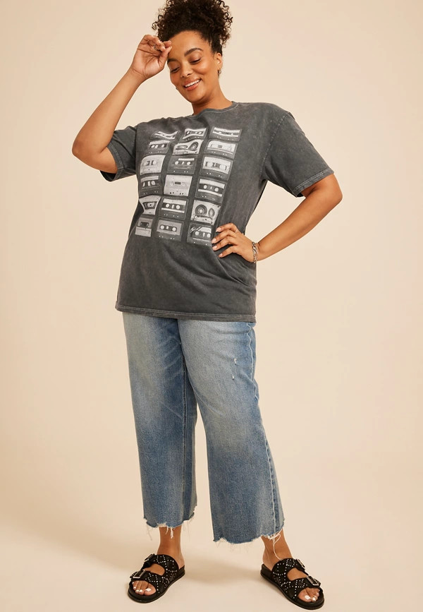Plus Size Cassette Tape Standard Fit Graphic Tee | Maurices