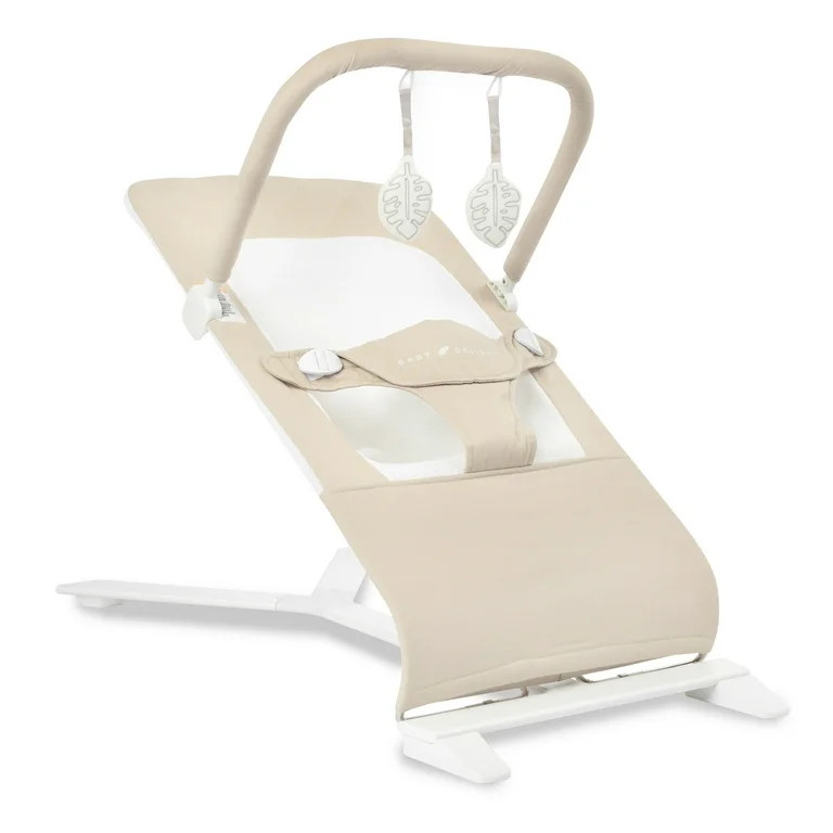 Baby Delight Alpine Deluxe Portable Baby Bouncer, for Infants 0-6 Months, Organic Oat | Walmart (US)