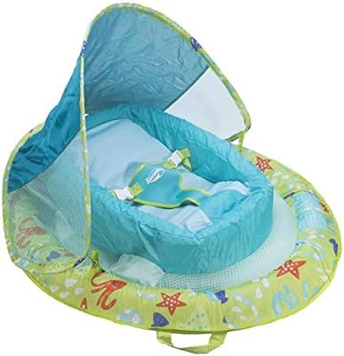 SwimWays Infant Baby Spring Float with Adjustable Sun Canopy - Green | Amazon (US)
