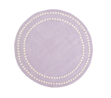 Pearl Dot Border Round Rug | Pottery Barn Kids | Pottery Barn Kids