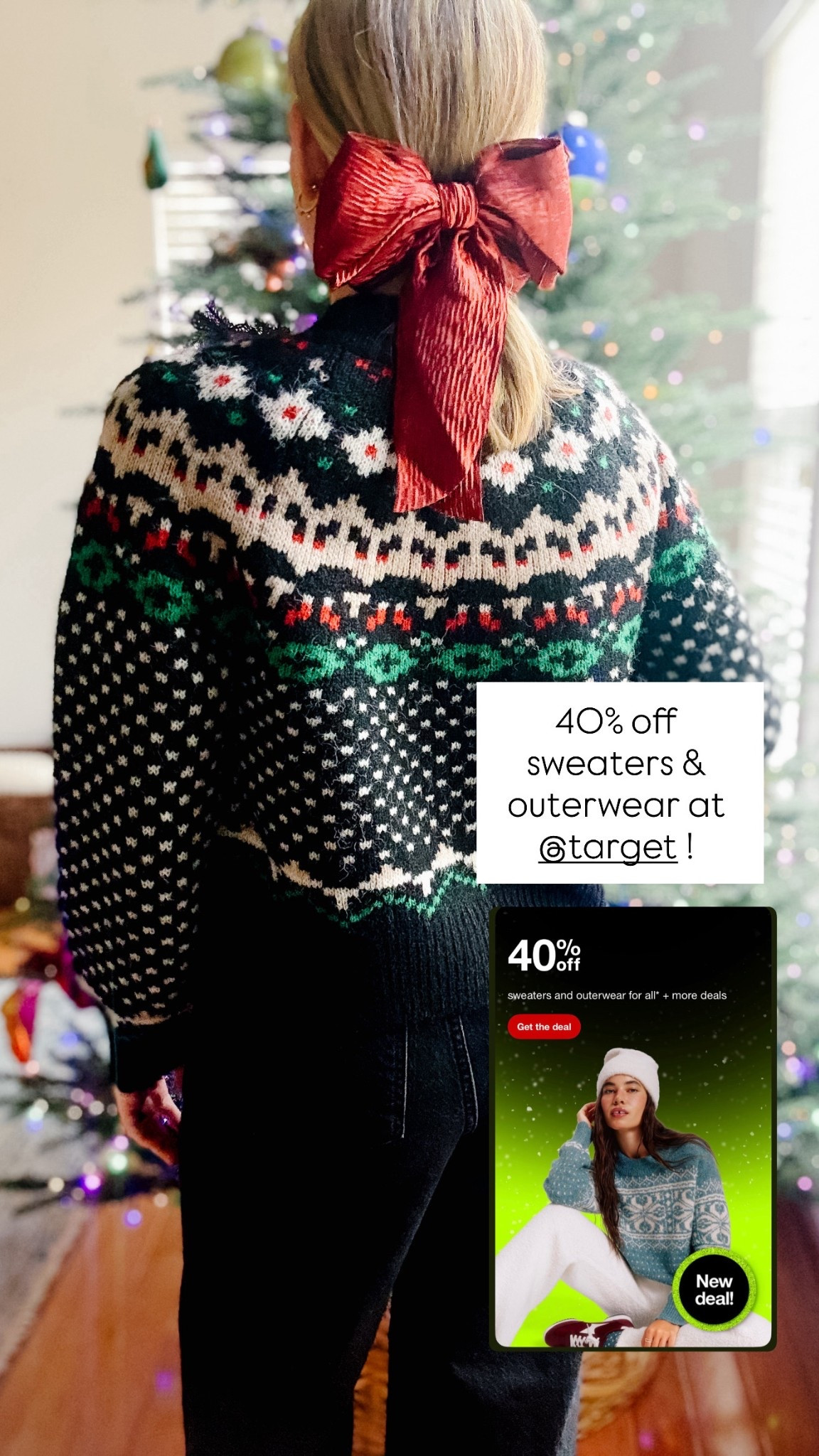 40% off Target Sweaters & Outerwee! 

#LTKCyberWeek #LTKFindsUnder50 #LTKHoliday