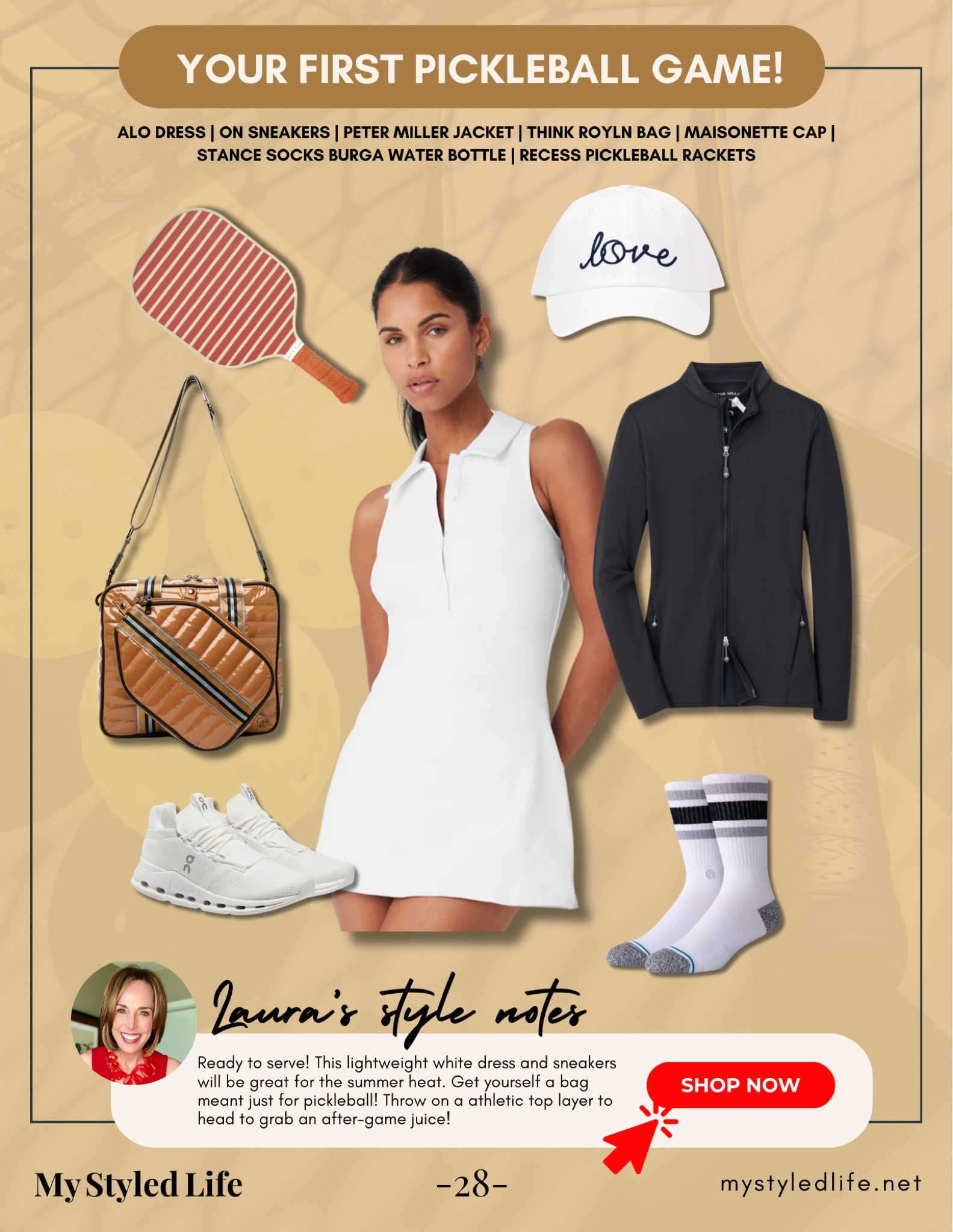 30 days of summer outfits: Pickleball time

Ready to serve! This lightweight white dress and sneakers will be great for the summer heat. Get yourself a bag meant just for pickleball! Throw on a athletic top layer to head to the juice bar afterwards.

#summerstyle #summeroutfit

#LTKStyleTip #LTKOver40 #LTKSeasonal