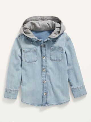 2-in-1 Hooded Jean Shirt for Toddler Boys | Old Navy (US)