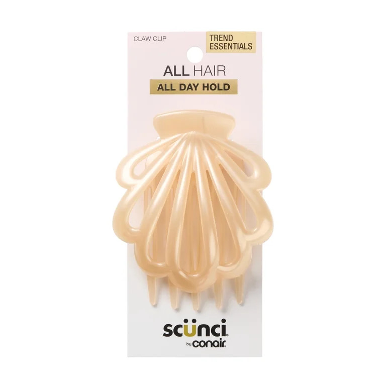 Scunci by Conair Shell Claw Clip, Champagne, 1 Count - Walmart.com | Walmart (US)