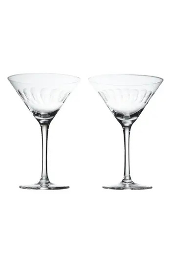 The Vintage List Set of 2 Crystal Martini Glasses in Lens at Nordstrom Rack | Nordstrom Rack