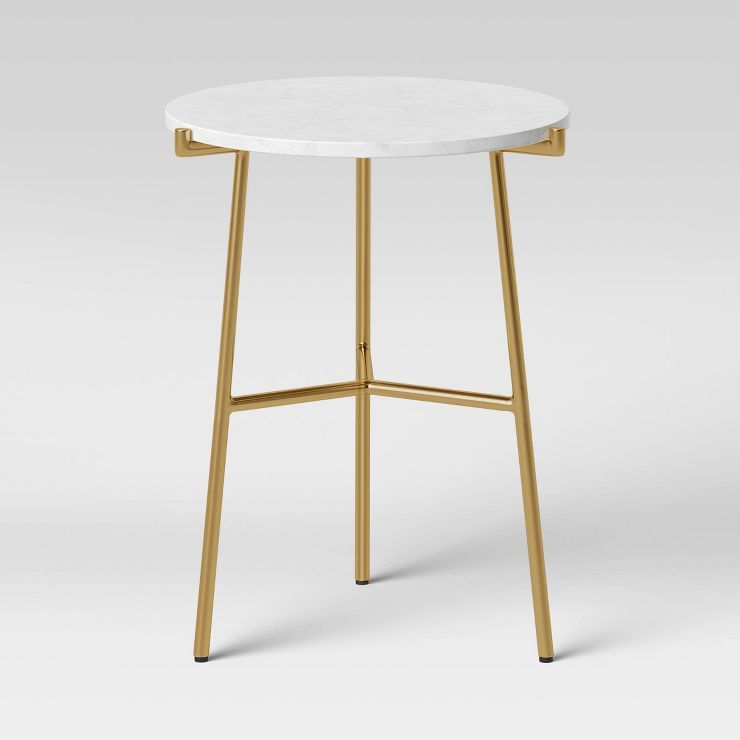 Rosedale Round Marble End Table White - Project 62™ | Target