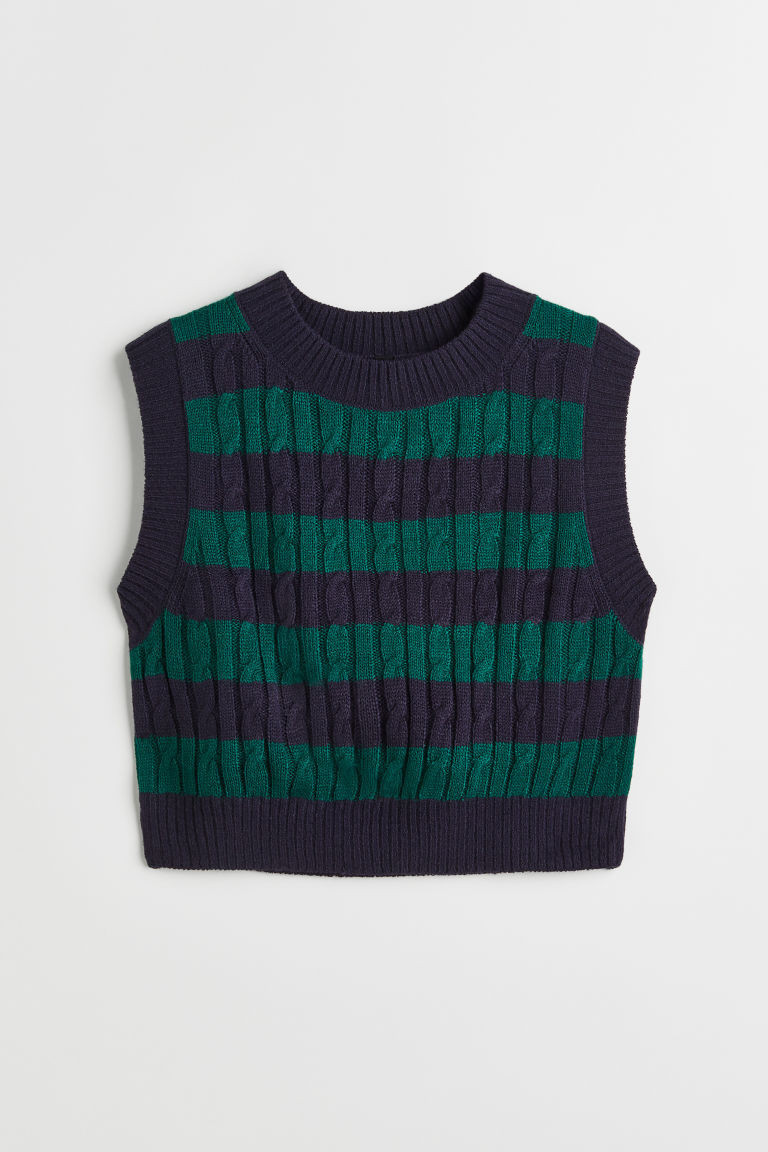 H & M - Jacquard-knit Sweater Vest - Blue | H&M (US + CA)