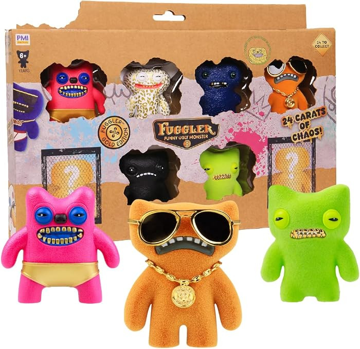 Fuggler Gold Edition Collectible Figures 8 Pack Deluxe Box Mystery Characters 24 Styles Rare Ultr... | Amazon (US)