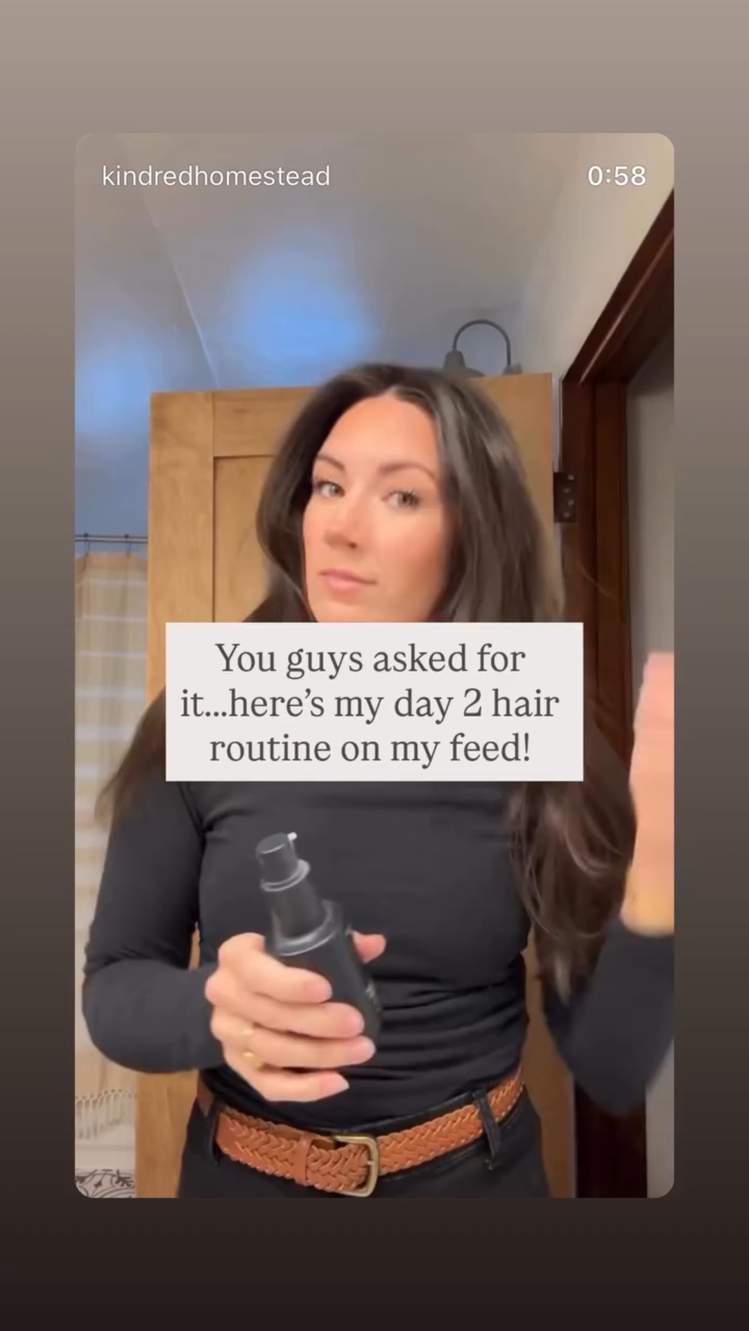 You guys asked for it…..here’s my day 2 hair routine on my feed!