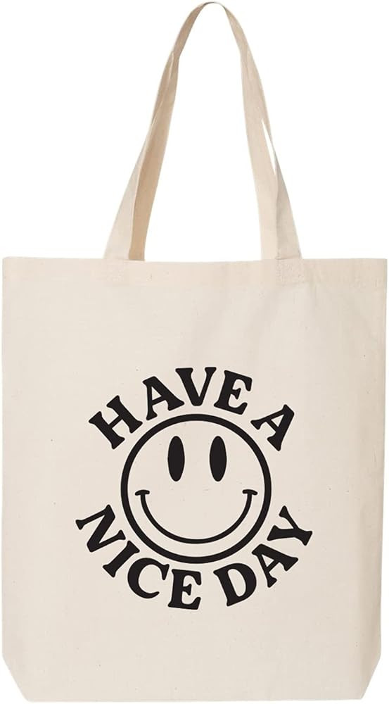 Have A Nice Day! Canvas Multipurpose Tote Bag (1 Count) | Amazon (US)
