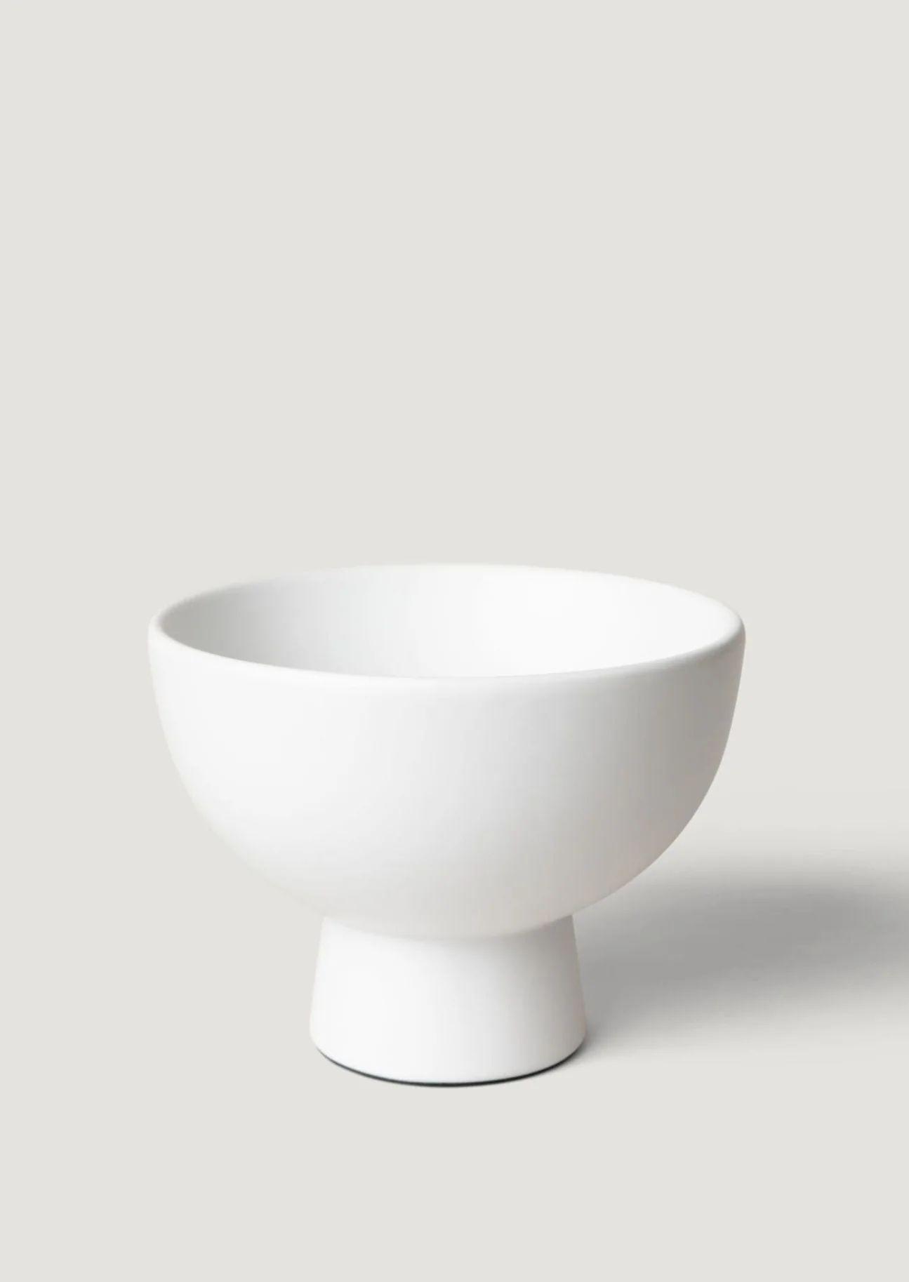 Large White Ceramic Compote - 6" | Afloral