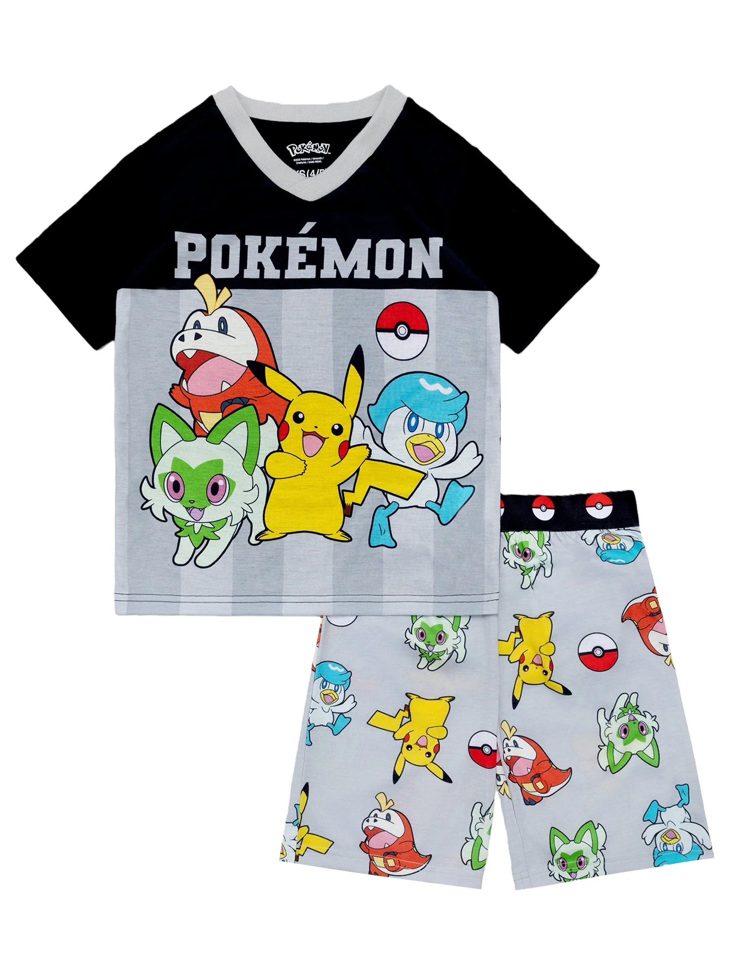 Pokemon 2-Piece Short Sleeve and Short Pajama Set, 4-12 | Walmart (US)