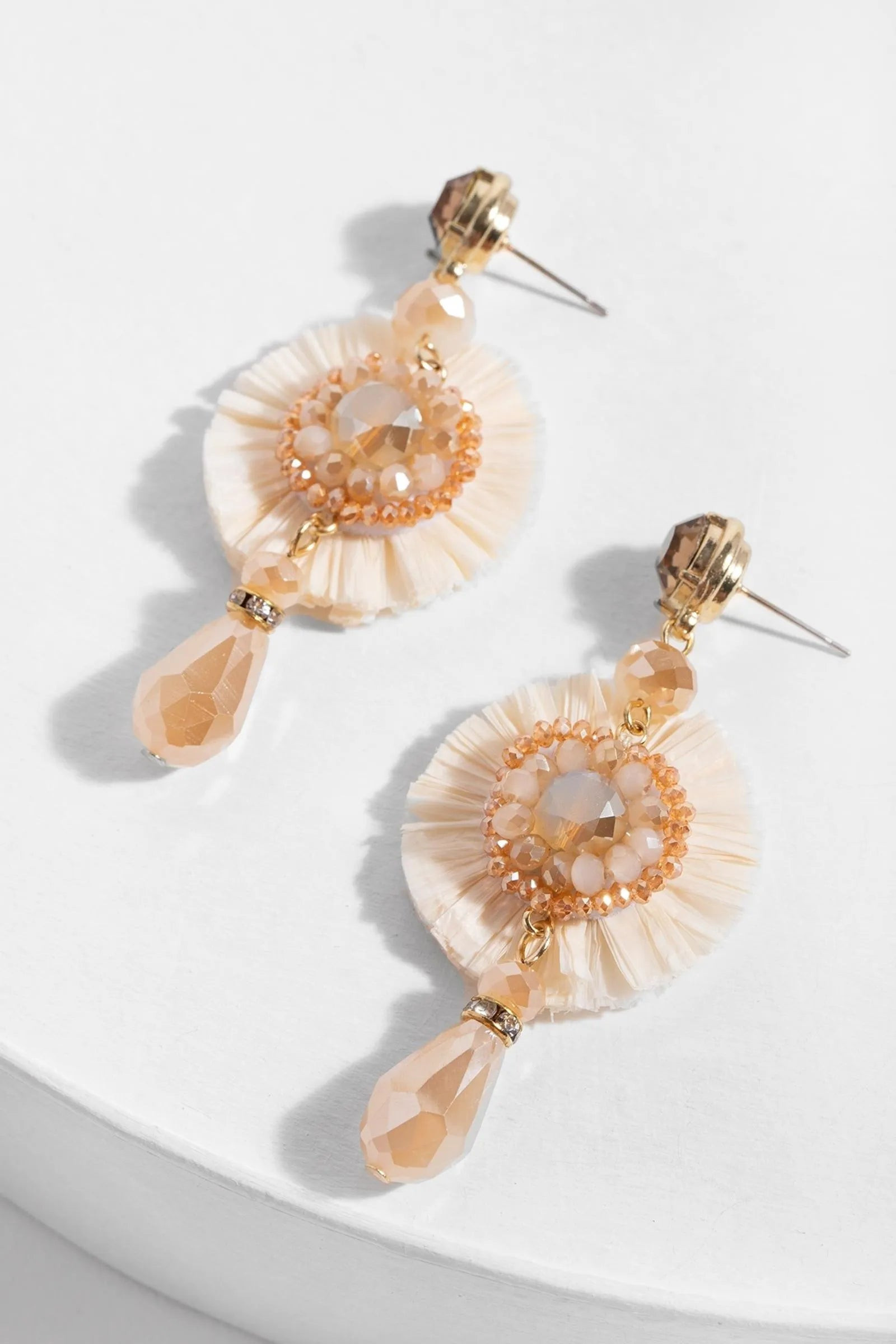 Crystal Drop Floral Earrings | Saachi