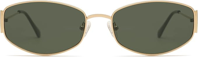 Appassal Retro Oval Sunglasses For Women Men Hexagonal Rectangle Metal Frame Sun Glasses AP3625 | Amazon (US)