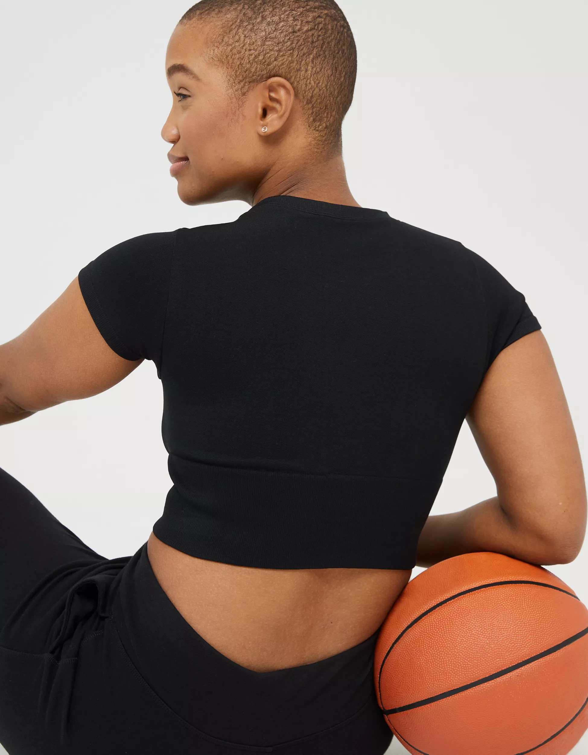 OFFLINE By Aerie Sidewalk Seamless Cropped T-Shirt | Aerie