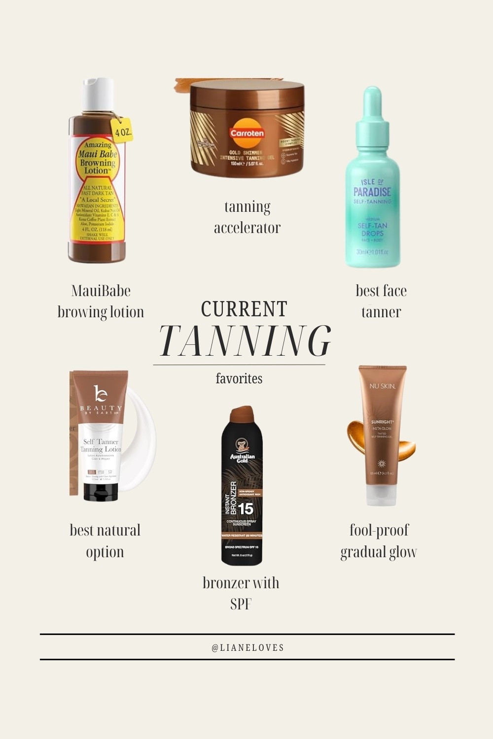 Best tanning products I keep reaching for 🤎 From self tanner to glow boosters, these are the ones that give the prettiest color without looking orange.

#tanningproducts #selftanner #sunlesstan #glowfavorites #beautyfinds #summerbeauty #bronzedglow #amazonbeautyfinds #beautyfavorites