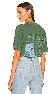 ANINE BING Ashton Bing Live Tee in Green from Revolve.com | Revolve Clothing (Global)