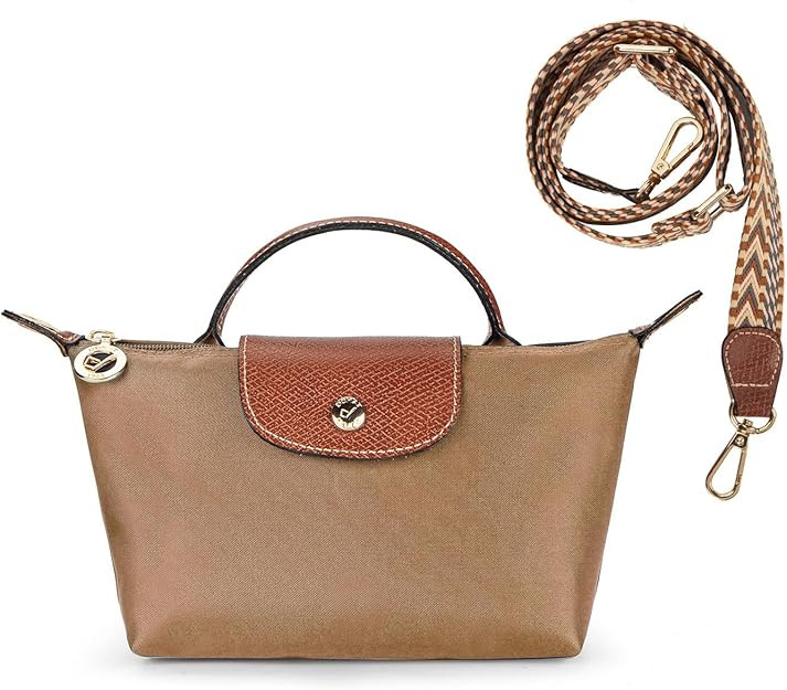 DOMAT Crossbody Bag for Women, Chic Lightweight Purse with Leather Top-handle, Compact Clutch Bag... | Amazon (US)