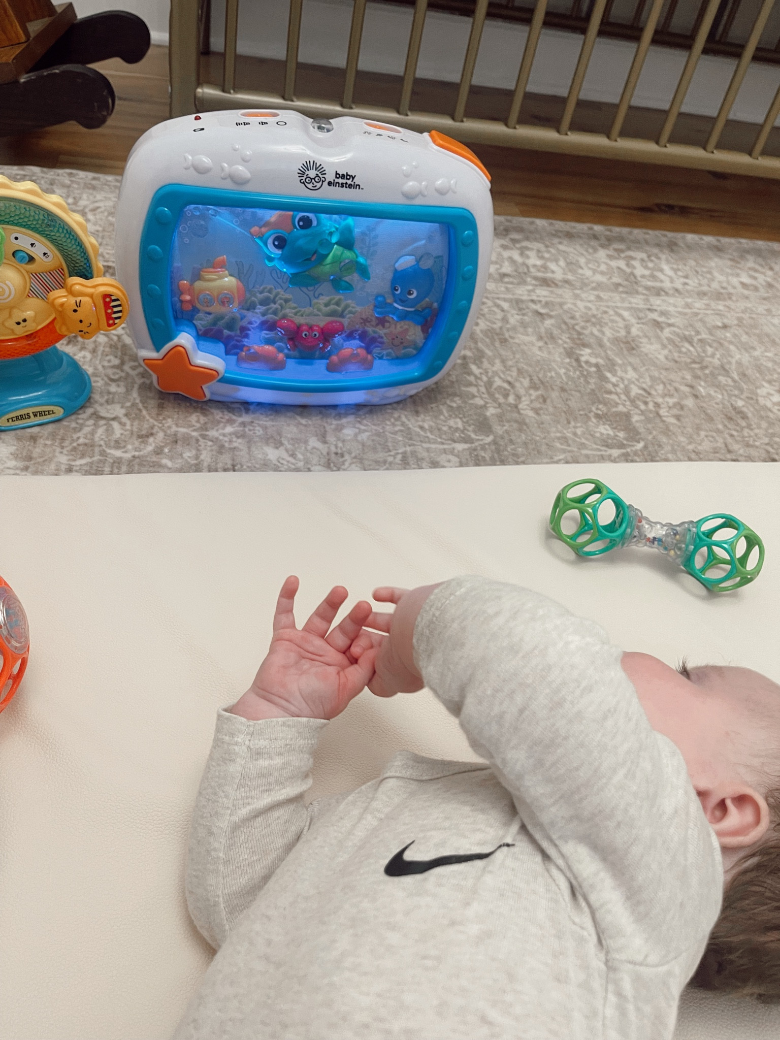Tummy time favorite baby toy of ours! Perfect for newborns and infants, this little Einstein’s aquarium toy helps with car rides as well! Battery operated with different settings and songs, from Amazon! 

#LTKOver40 #LTKKids #LTKBaby