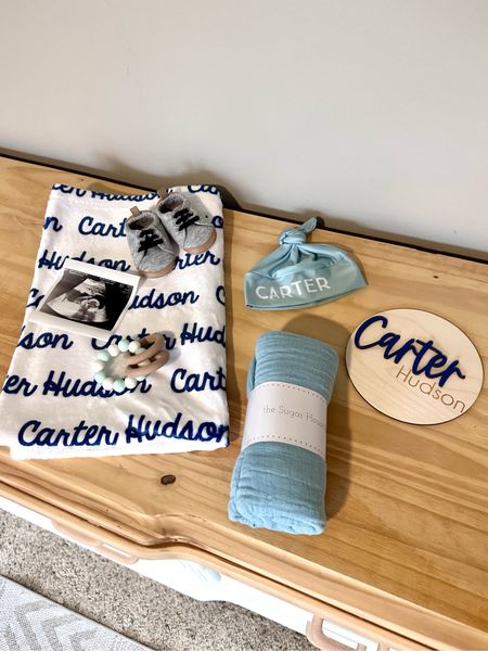 31 weeks pregnant and I can’t stop nesting 🕊️ Here are a few things I ordered for Carter. I can’t wait to meet him!

All from small shops on Etsy 🤍

-Classic custom Muslin Baby Blanket & Hat Set

-White Background Plush Minky Personalized Baby Name Blanker

-Baby Name Announcement Sign | Baby Name Sign For Hospital 

Others 
Slip on sneakers from old navy 
Tethers from Ryan and Rose 

#LTKbump #LTKfamily #LTKbaby
