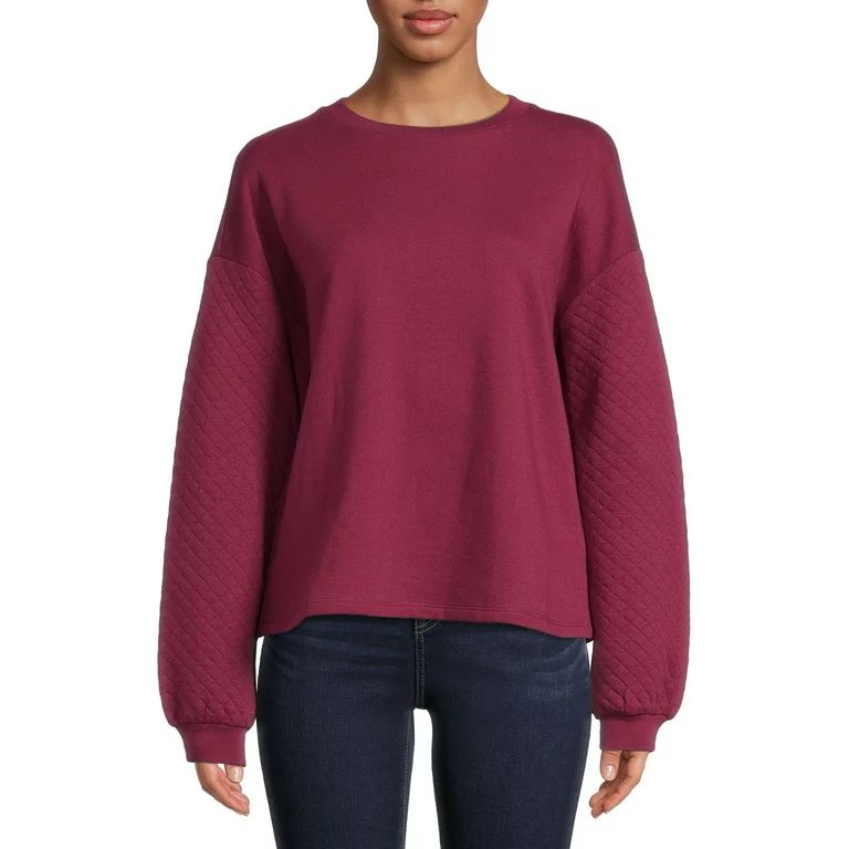Time and Tru Women's Quilted Pullover | Walmart (US)