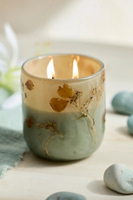 Linnea Pressed Floral Candle | Anthropologie (US)