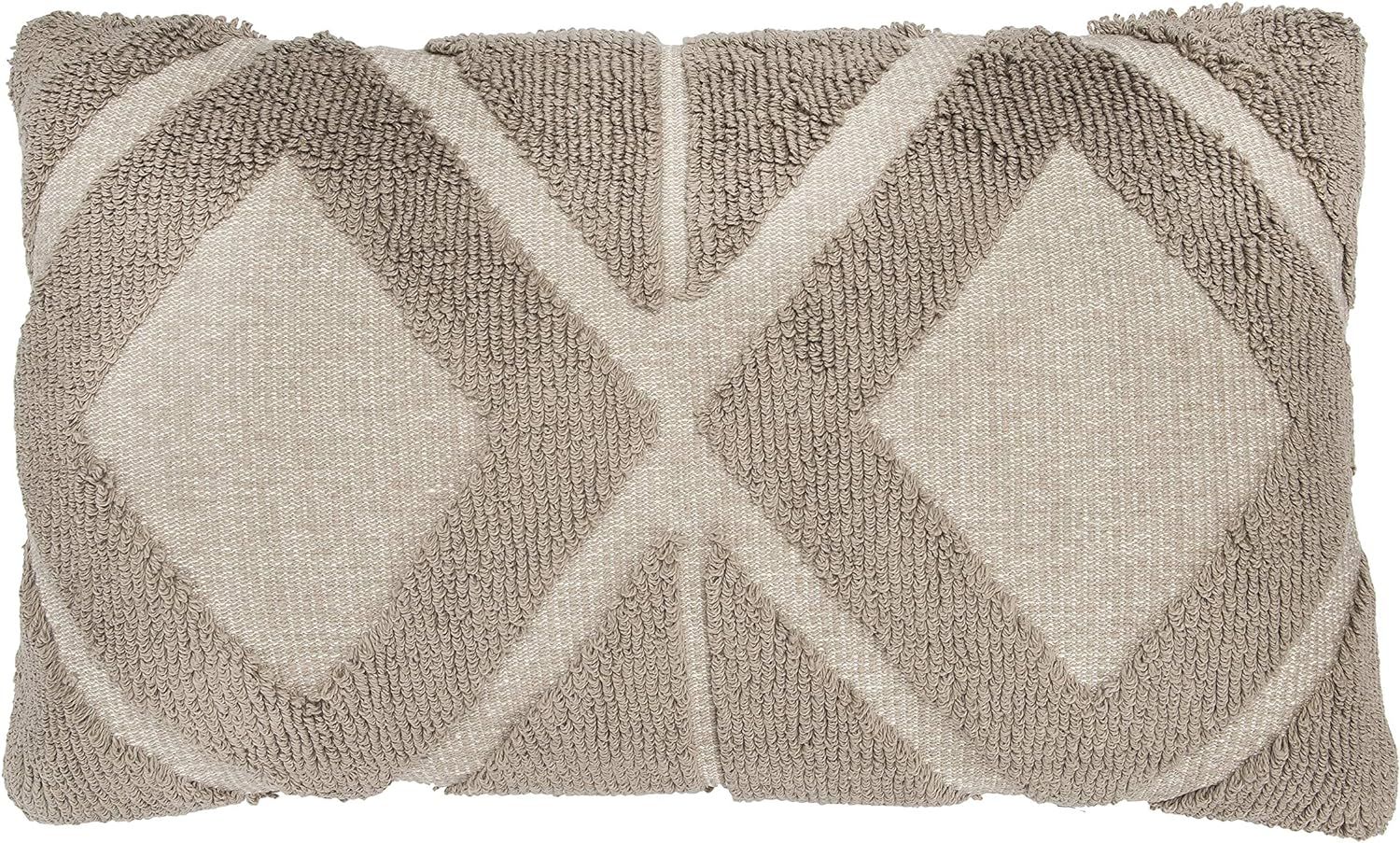 Creative Co-op Taupe Cotton Blend Chenille Lumbar Pillows, Tauoe | Amazon (US)
