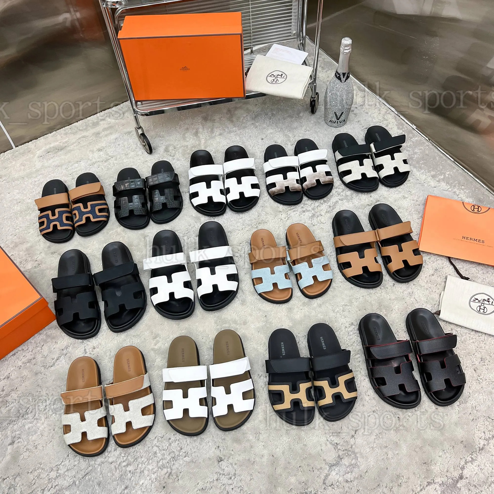 Hermès Women designer slipper slides sandal summer sandals sandles shoes classic brand beach sli... | DHGate