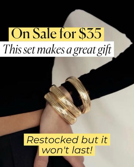 Gold bracelets
Gift ideas 
#LTKfindsunder50

#LTKGiftGuide #LTKHoliday #LTKsalealert