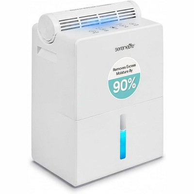 SereneLife 2-in-1 Dehumidifier with Removable Dehumidifying Cylinder - White | Target