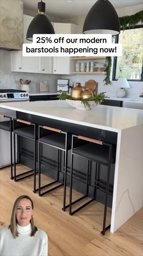 These sleek, modern barstools are fully customizable to fit your home’s aesthetic…