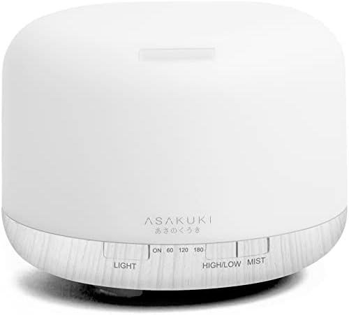 ASAKUKI 500ml Premium, Essential Oil Diffuser with Remote Control, 5 in 1 Ultrasonic Aromatherapy Fr | Amazon (US)