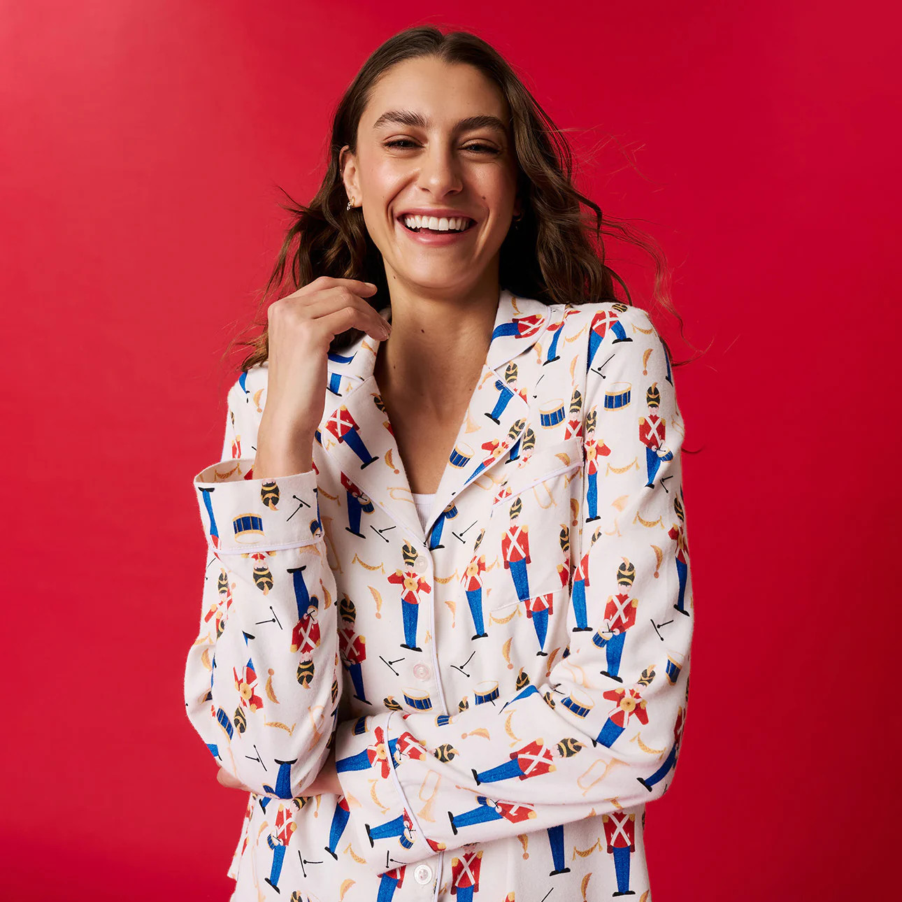 Nutcracker Beige Luxe Womens Pajamas | Bastian | Posh Peanut