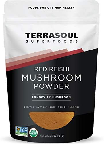 Terrasoul Superfoods Organic Reishi Mushroom Powder (4:1 Extract), 5.5 Oz - Immune Boosting | Cof... | Amazon (US)