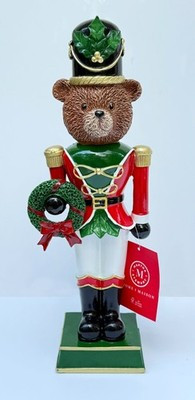 Martha Stewart Teddy Bear Toy Soldier 14 inch Heavy Resin Holding Wreath NEW HTF | eBay US