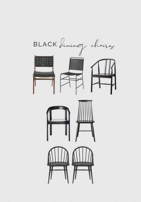 Affordable black dining chairs. 

Dining room
Kitchen

#LTKhome #LTKstyletip
