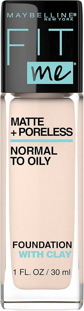 Maybelline New York Fit Me Matte + Poreless Liquid Oil-Free Foundation Makeup, Fair Ivory, 1 fl; ... | Amazon (US)