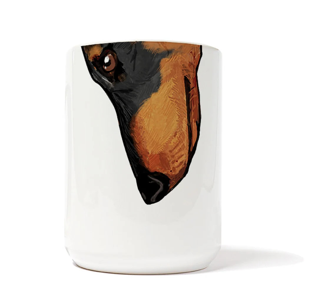 Black and Tan Dachshund Snout Mug - Etsy | Etsy (US)