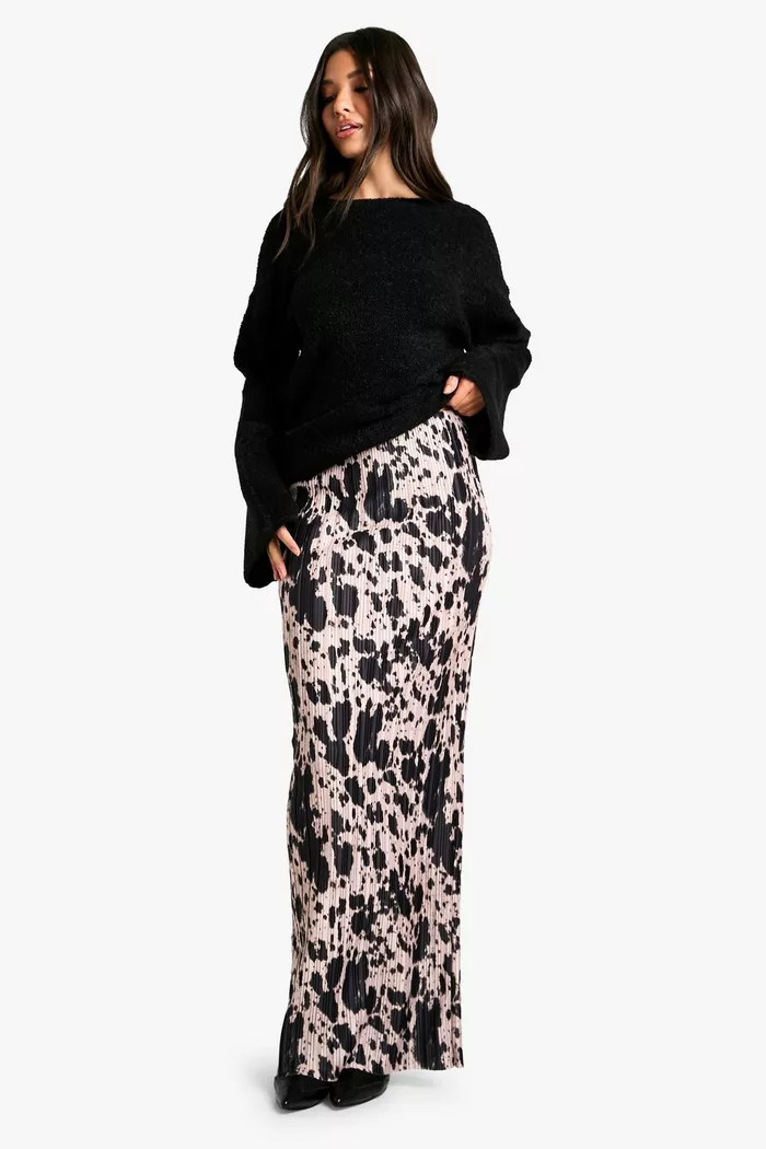 Plisse midi skirt | Boohoo.com (UK & IE)
