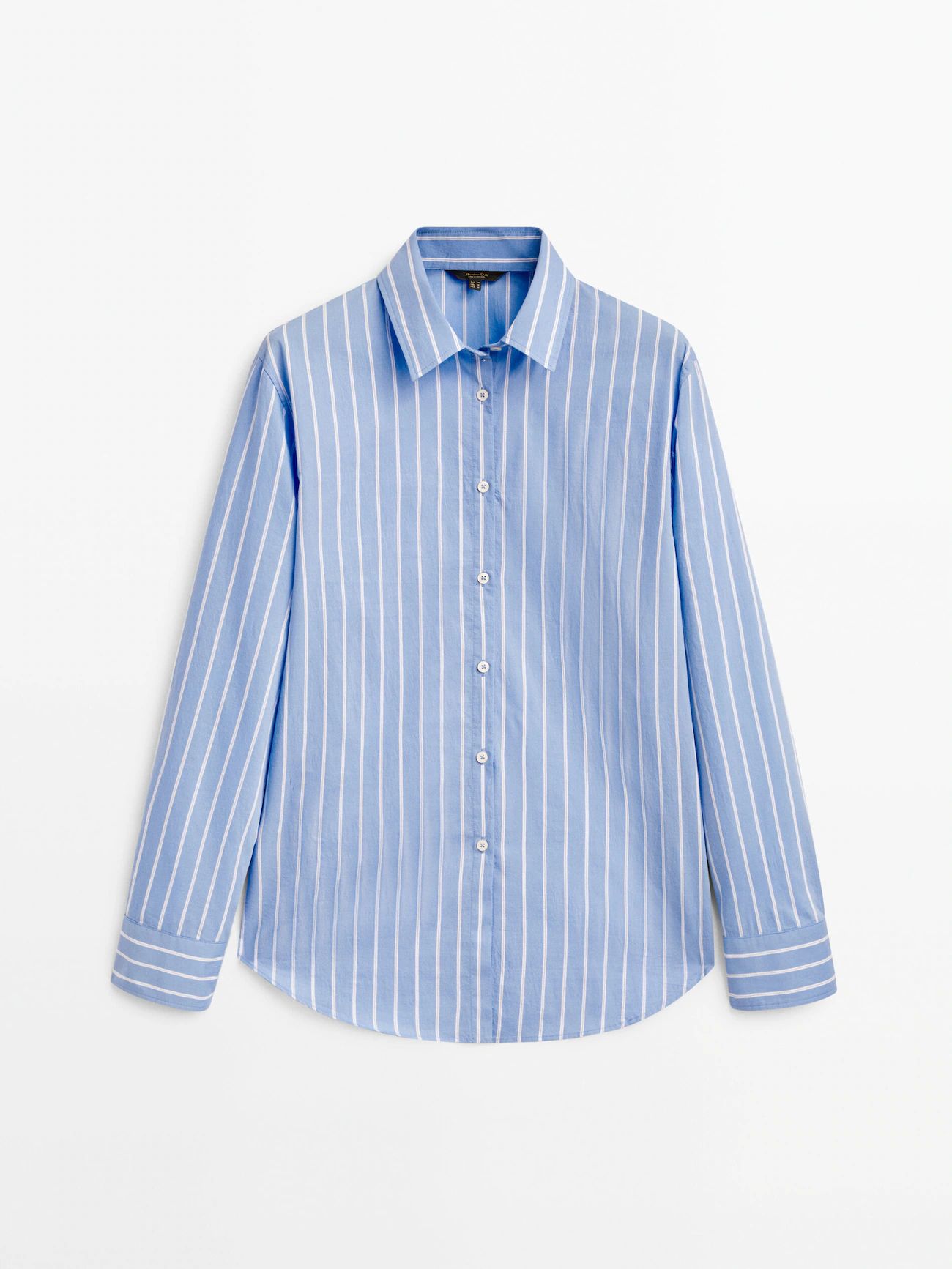 Double stripe cotton blend shirt | Massimo Dutti DE