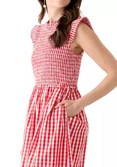 Crown & Ivy™ Women's Sleeveless Smocked Midi Dress | Belk