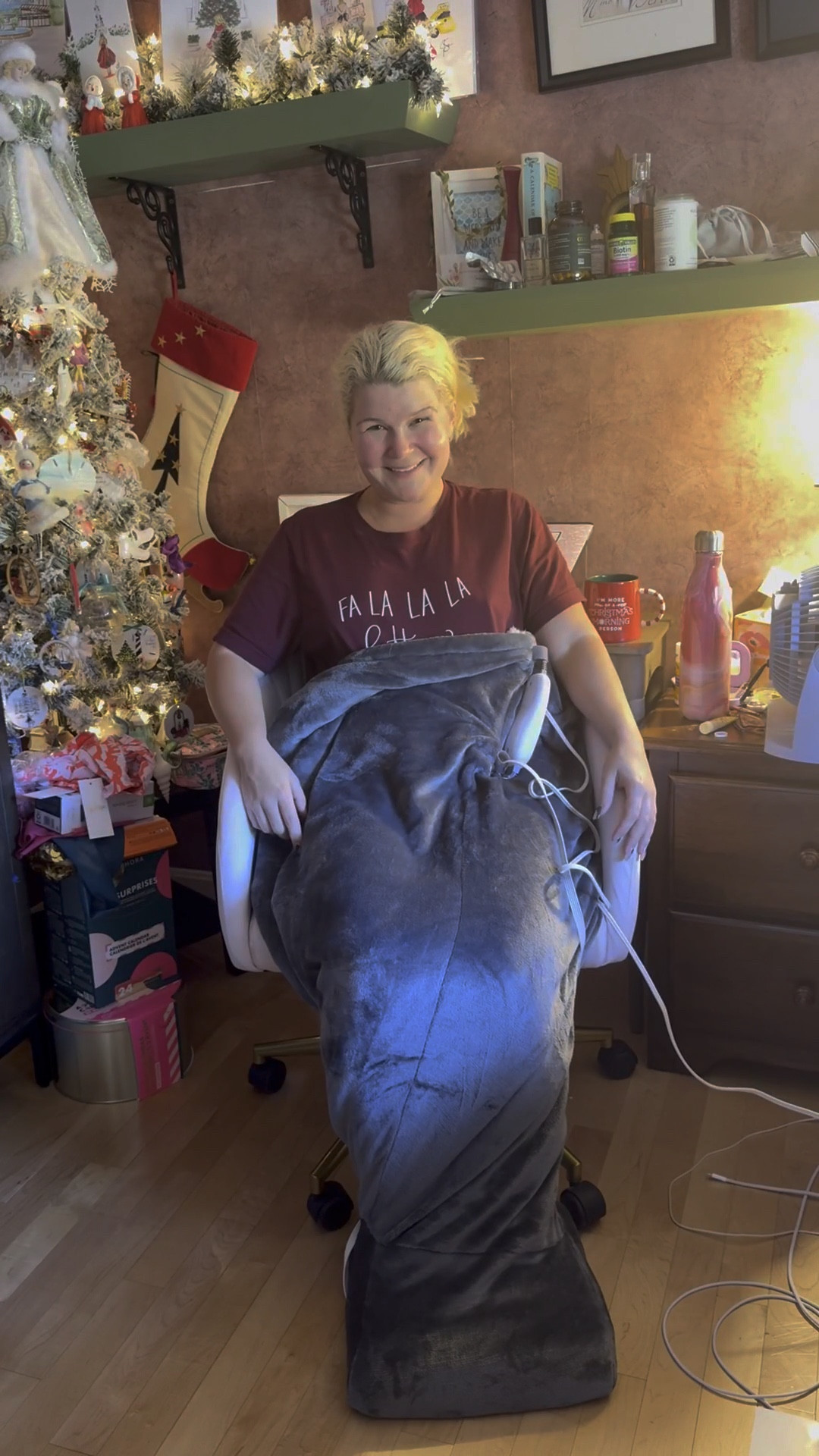 This heated blanket also has a foot rest that massages and vibrates and is perfect for working.  

#LTKdayinmylife #LTKHome #LTKselfcare